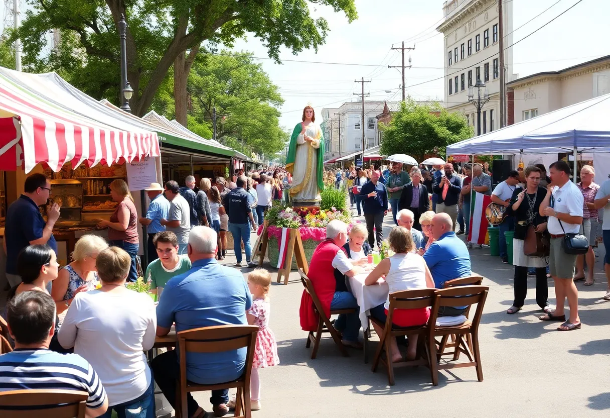 Crowd enjoying the St. Joseph Festival in Providence's Federal Hill