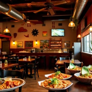 Interior of Tortilla Flats Restaurant showcasing Southwestern cuisine