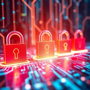 Visual metaphor for cybersecurity impact on businesses
