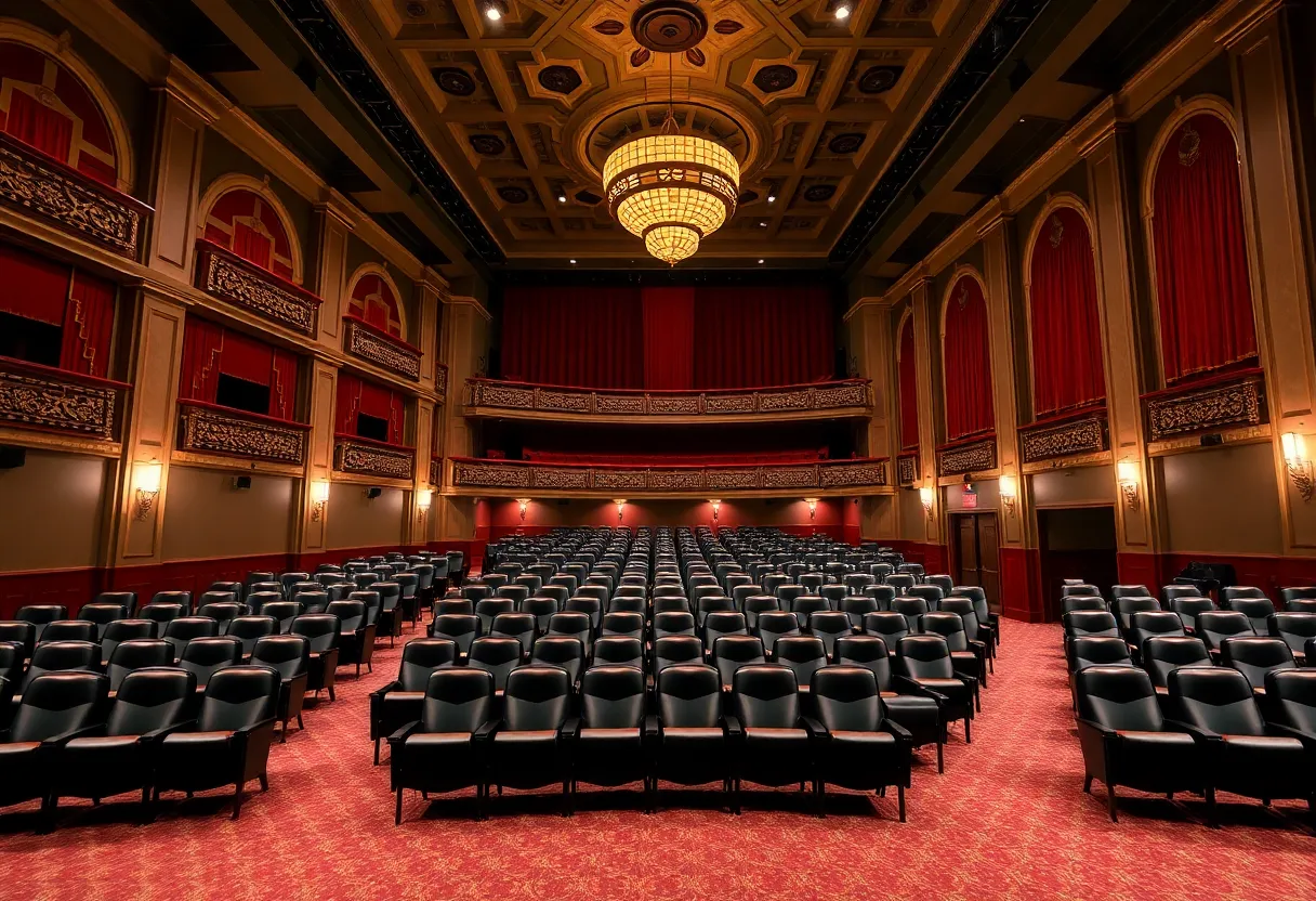 Interior view of the renovated Uptown Theater in Providence.