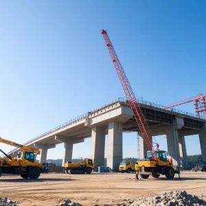 Construction site of the Washington Bridge replacement