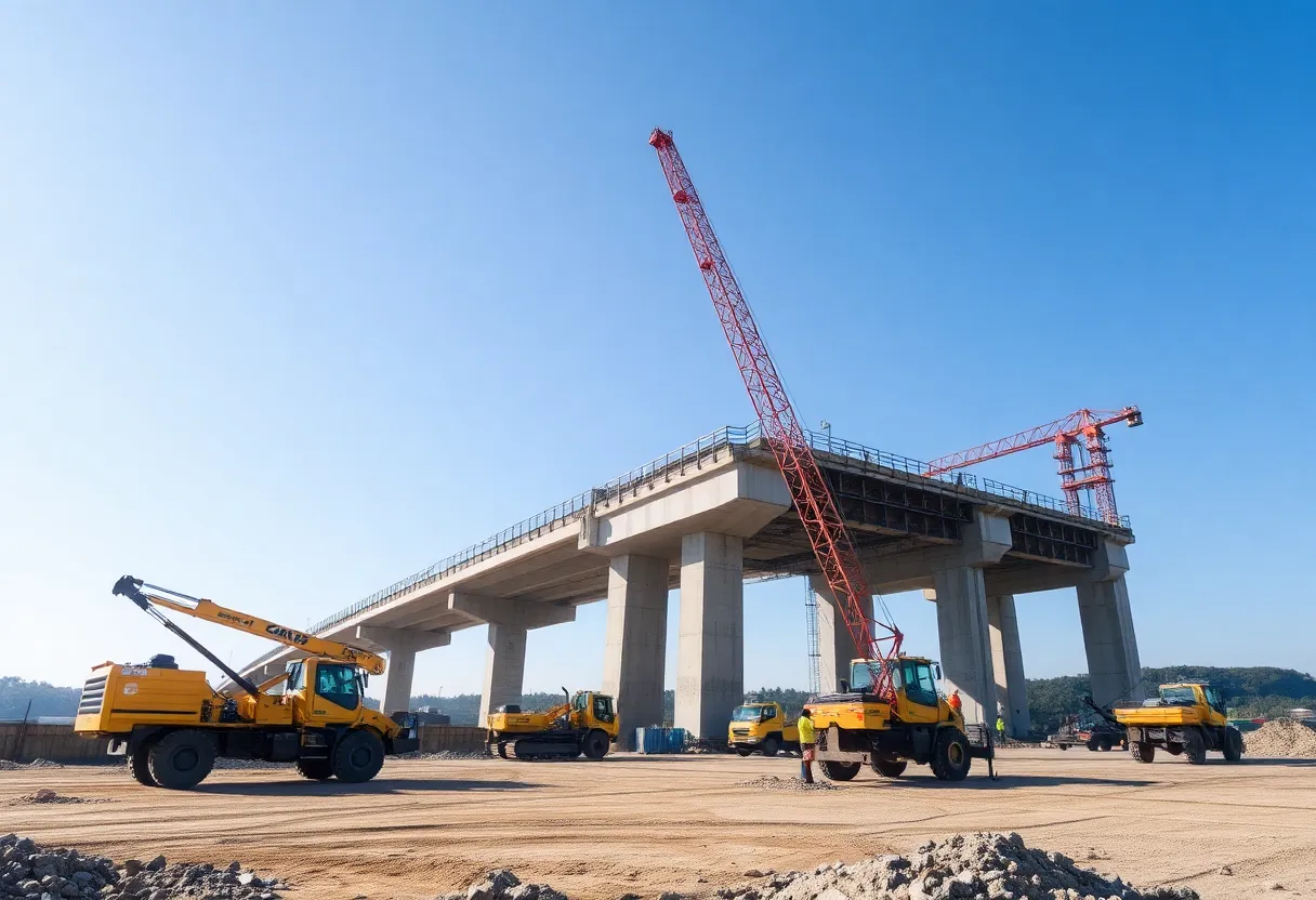 Construction site of the Washington Bridge replacement