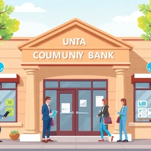Exterior view of Washington Trust Bank showcasing community services.