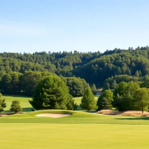 Young golfers competing during a tournament in Providence