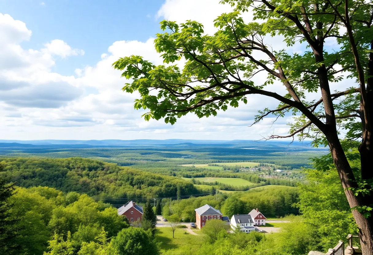 Scenic view of Blackstone Valley highlighting tourism attractions and community.