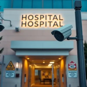 Exterior view of Bradley Hospital focusing on safety measures