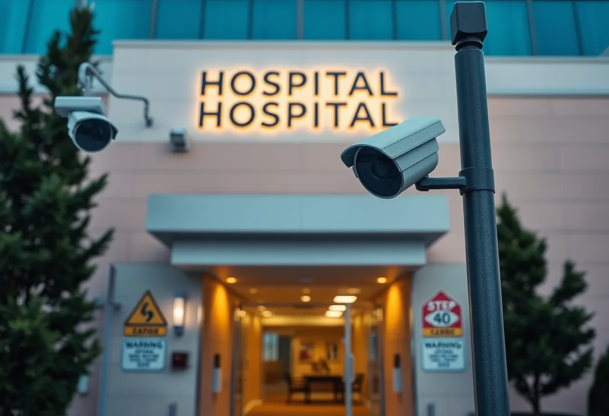 Exterior view of Bradley Hospital focusing on safety measures