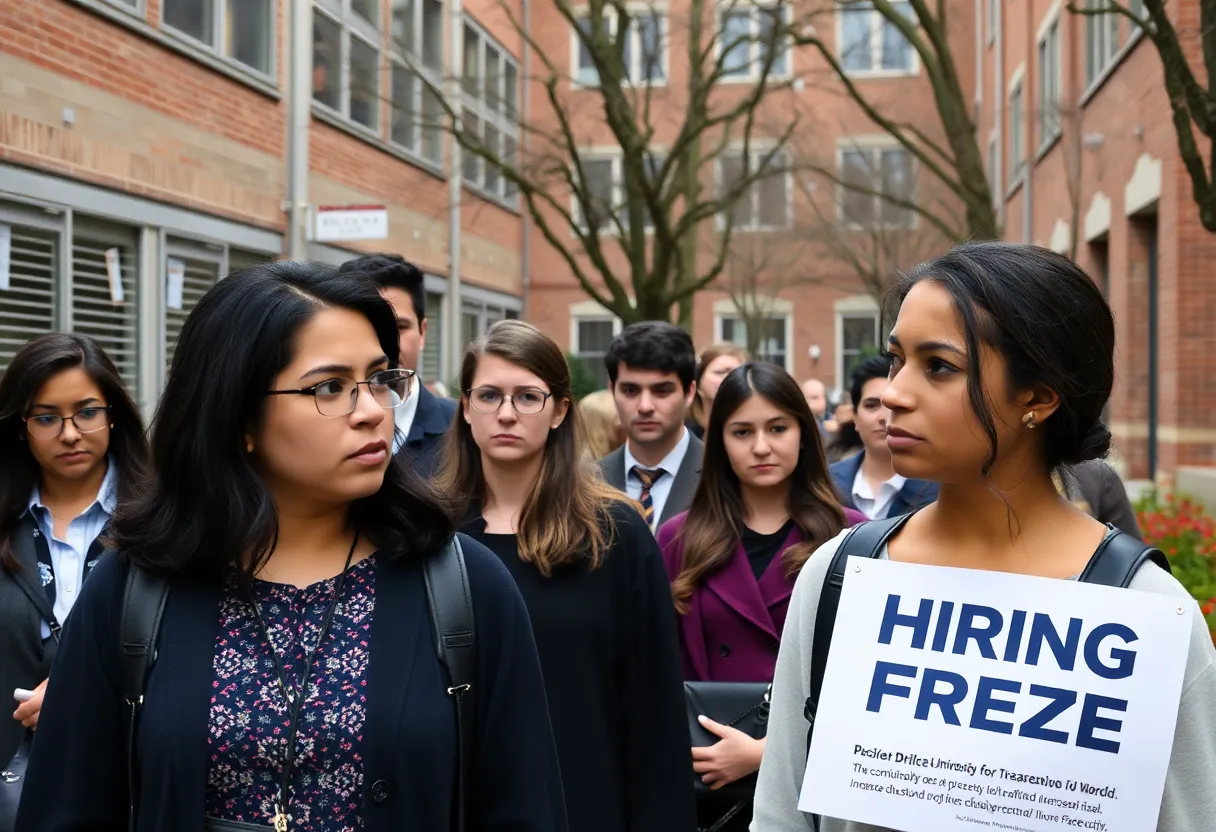 Concerned faculty and students on Brown University campus