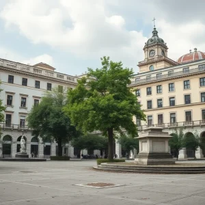 Image showing Cathedral Square in a state of disrepair