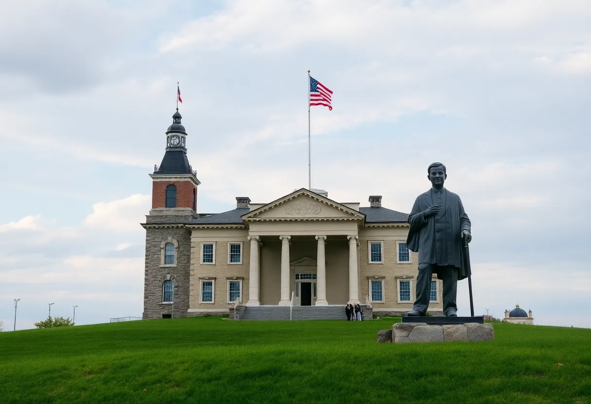 Serene Rhode Island landscape representing public service legacy