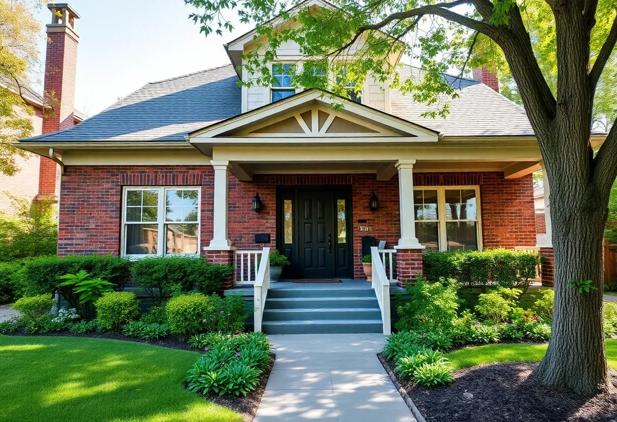 Historic Prairie-style home exterior