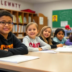 Classroom scene at Johnston Public Schools with students and teachers