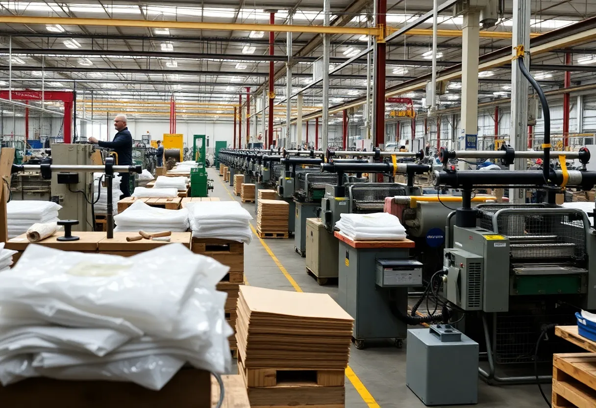 Manufacturing facility in Rhode Island during active production