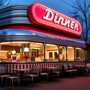 Exterior view of the Modern Diner in Pawtucket, RI