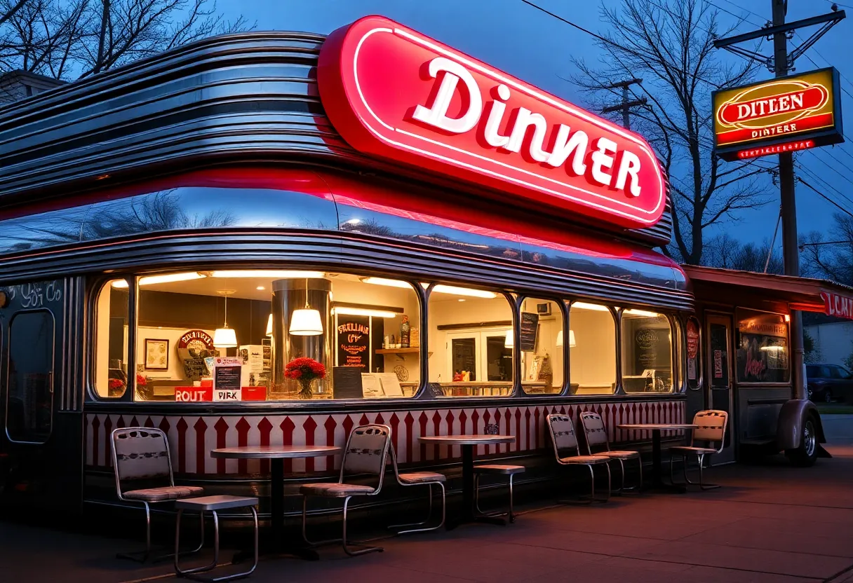 Exterior view of the Modern Diner in Pawtucket, RI