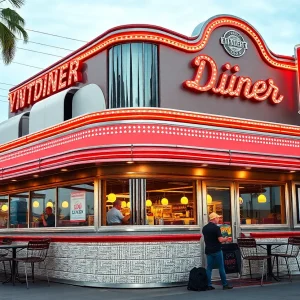 Exterior view of The Modern Diner in Pawtucket