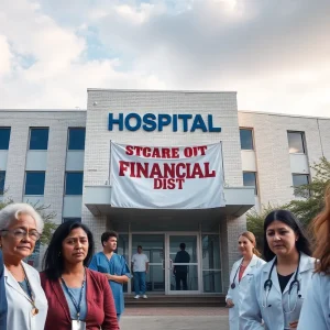 Sign of financial distress at a hospital