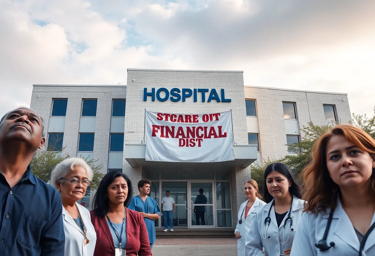 Sign of financial distress at a hospital