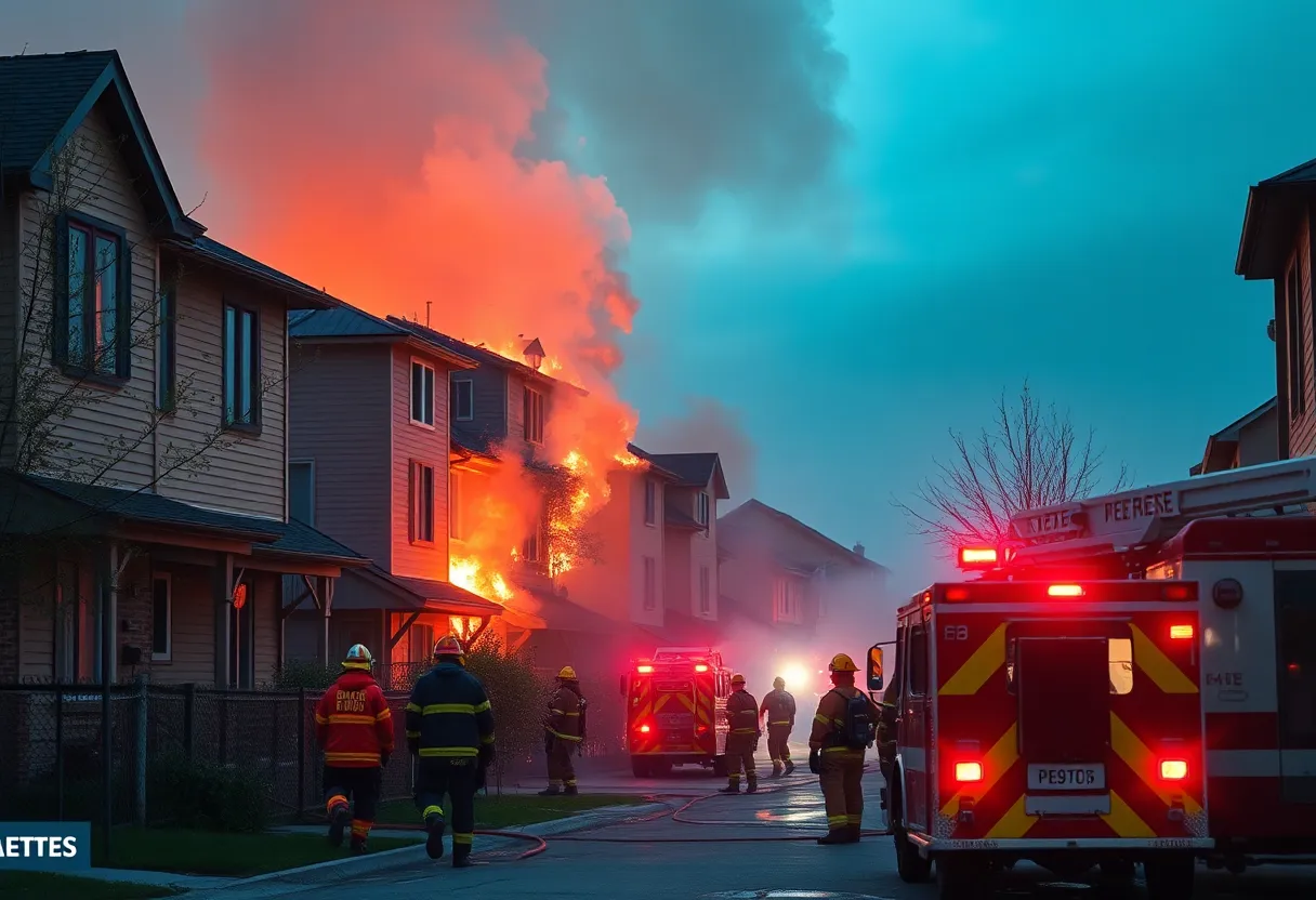 Emergency responders at a Providence fire incident