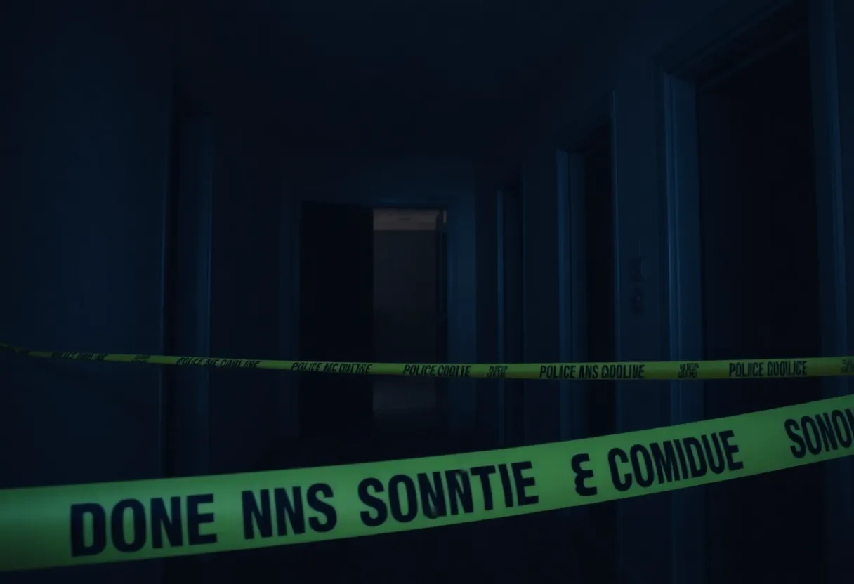 Crime scene in Providence with police evidence markers