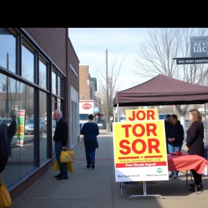 Empty storefronts and job fair in Rhode Island