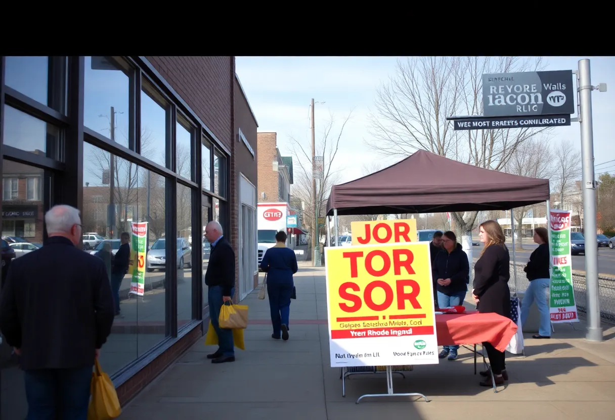 Empty storefronts and job fair in Rhode Island