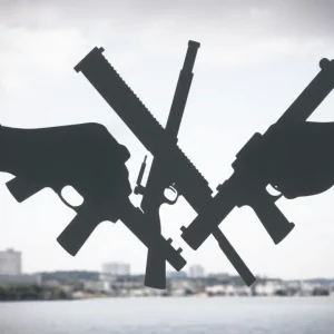 Symbolic representation of gun control in Rhode Island