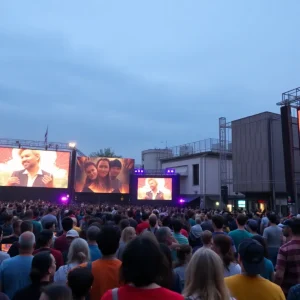 Crowd enjoying the Rhode Island International Film Festival
