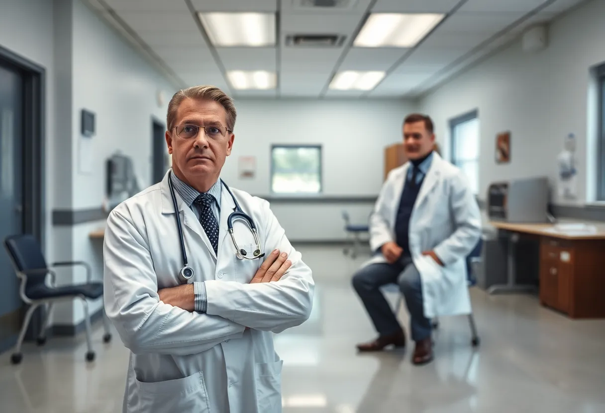 Empty primary care clinic due to provider shortages in Rhode Island.