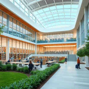 Architectural rendering of Seekonk library renovation