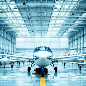 Textron manufacturing facility focusing on aircraft production.
