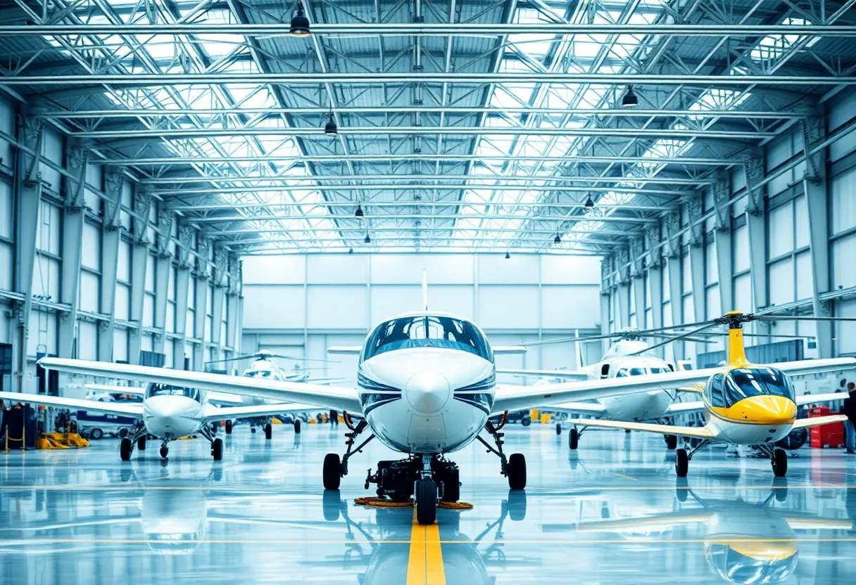 Textron manufacturing facility focusing on aircraft production.