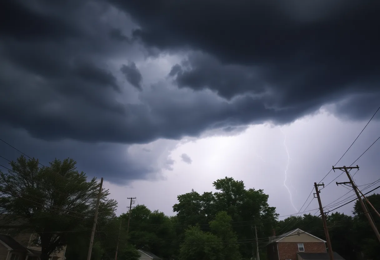 Thunderstorm causing power outages in Rhode Island