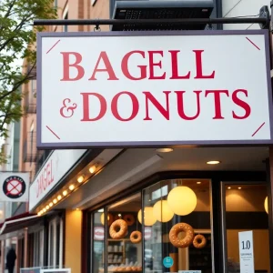 Storefront for Bagels and Donuts in Rhode Island