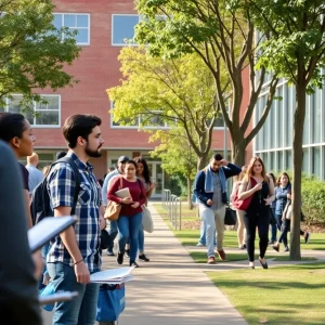 Brown University students engaged in academic activities