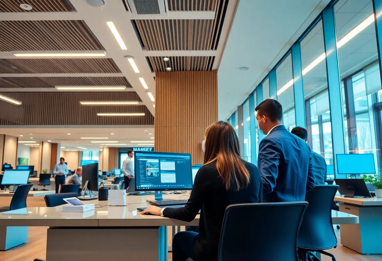 Interior of Citizens Financial Group's office focused on treasury and cash management