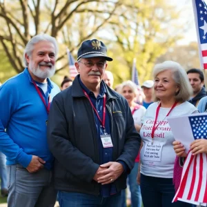 Community members gather to support veterans in need of medical assistance.