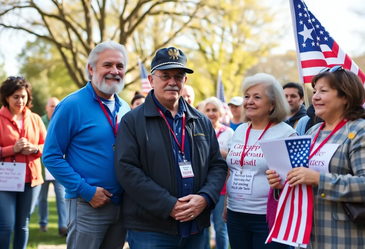 Community members gather to support veterans in need of medical assistance.