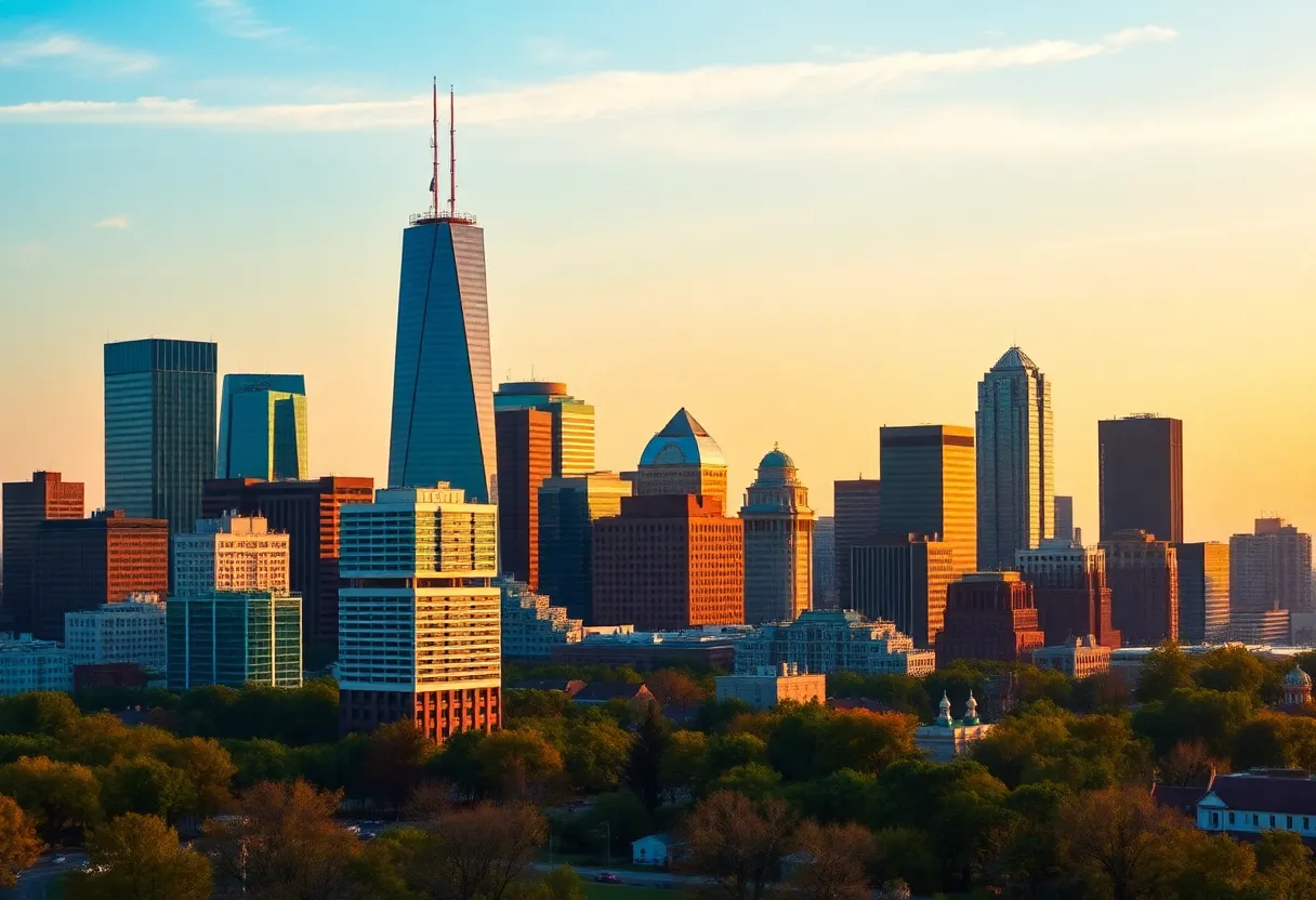 Skyline of Rhode Island and Massachusetts representing corporate headquarters