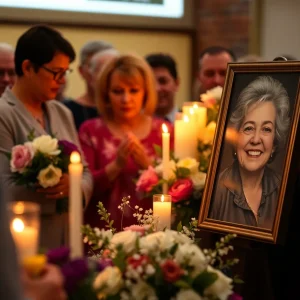 Memorial candles and flowers for Judge Frank Caprio
