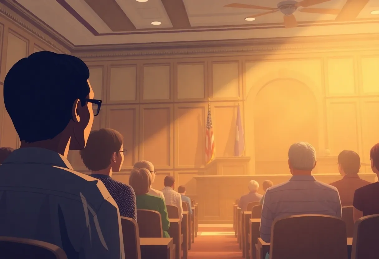 Courtroom representing empathy and justice