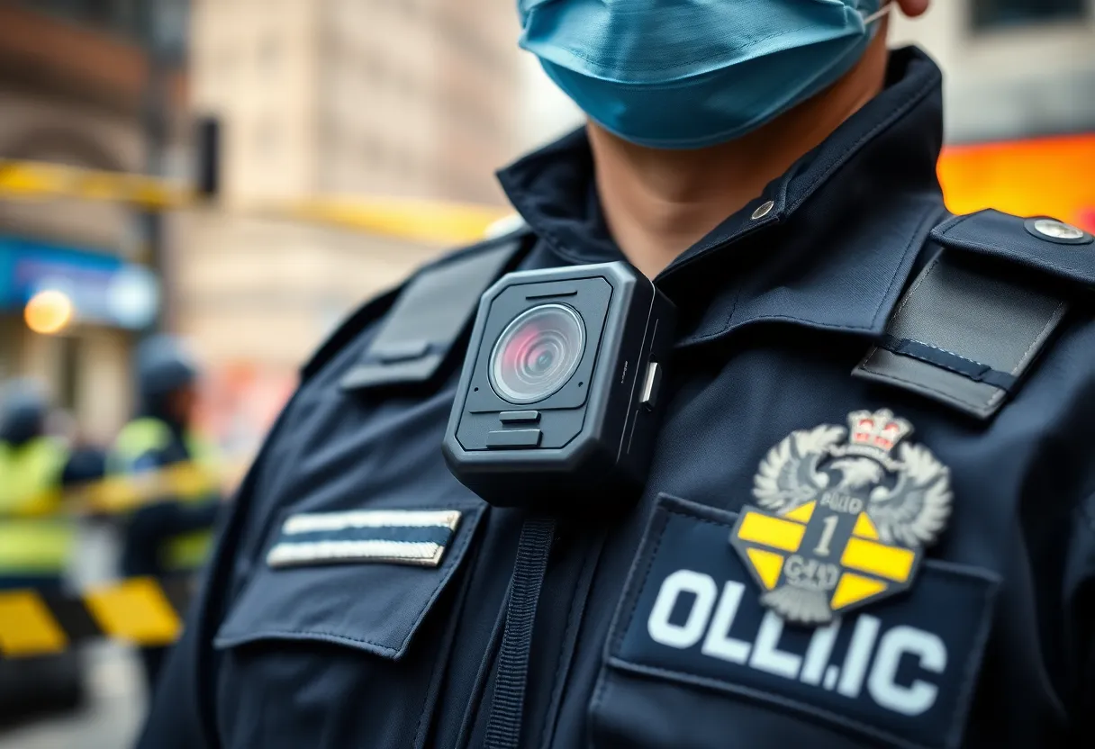 Police body camera depicting the absence of footage