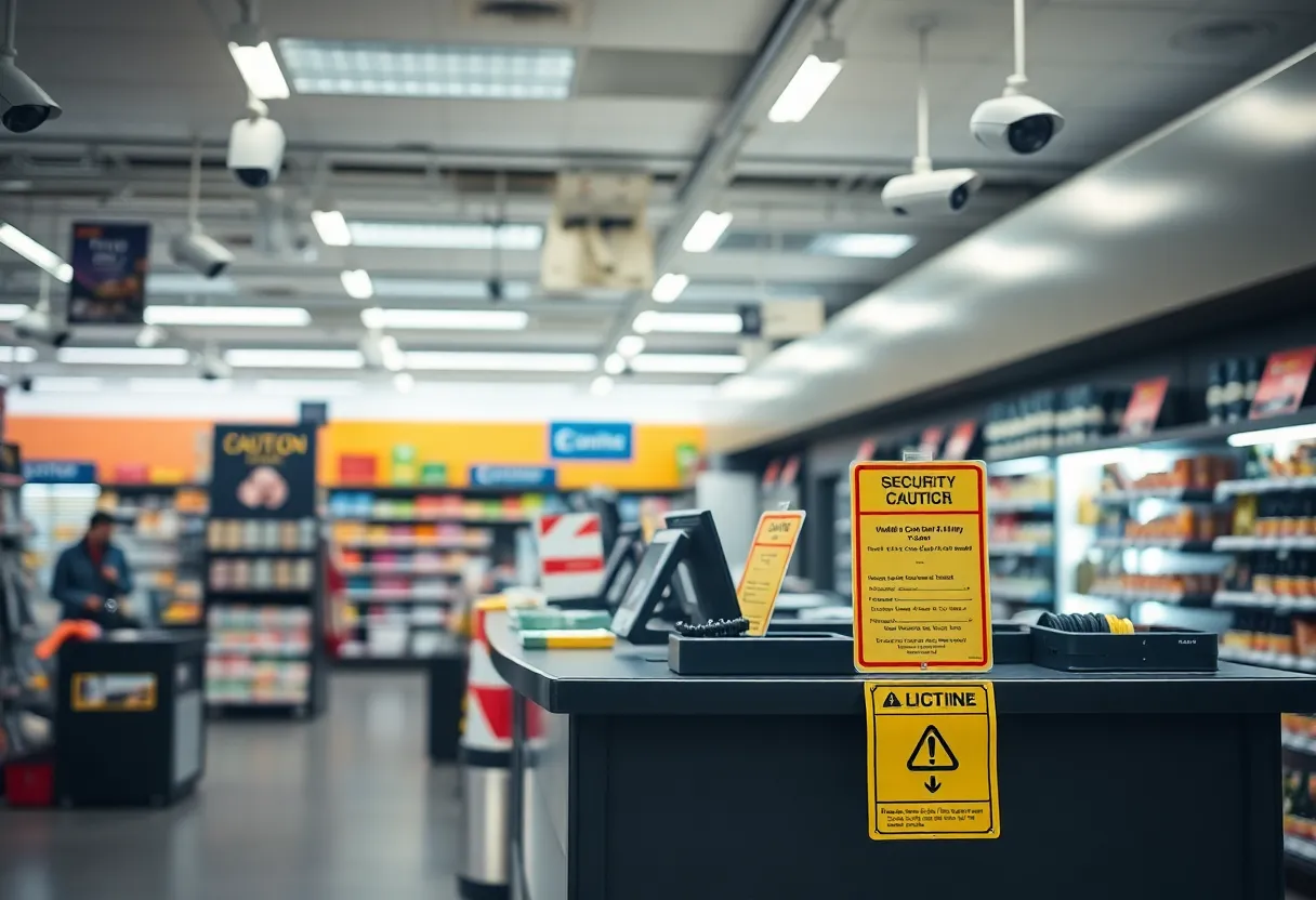 Retail store with security measures to prevent fraud