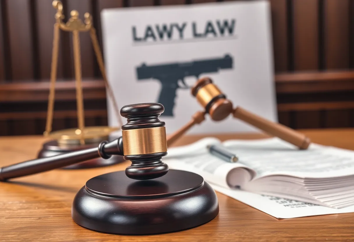 Courtroom scene related to Rhode Island gun permit regulations