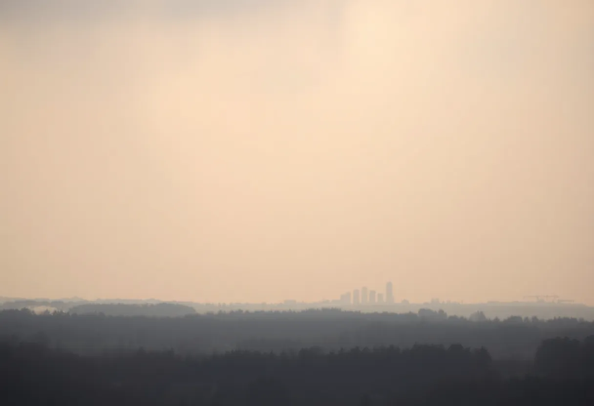 Hazy air quality in Rhode Island due to wildfires smoke