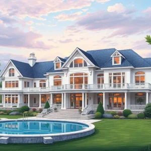 A luxurious vacation home in Rhode Island surrounded by scenic views