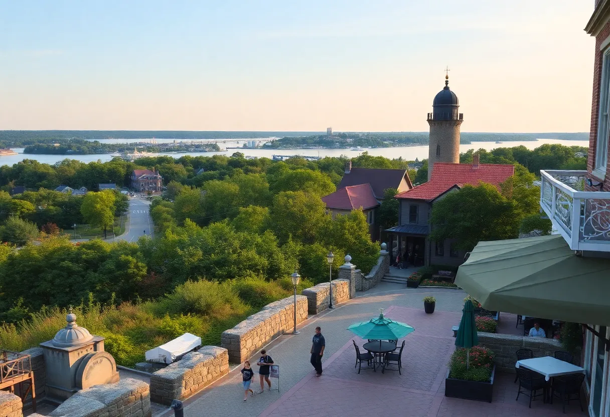 A beautiful landscape in Rhode Island depicting nature and recreational areas.
