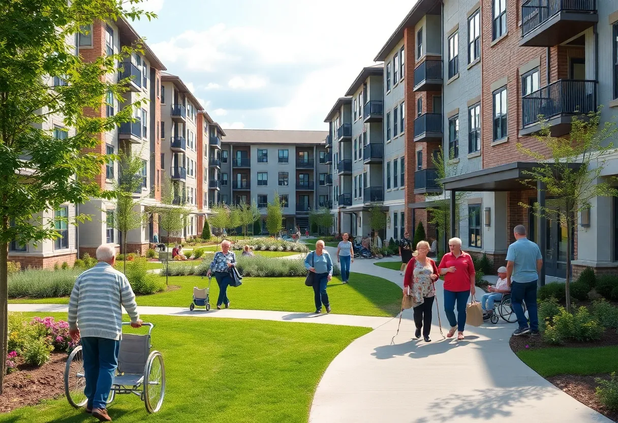 Rendering of Tiffany Laurel Reserve senior housing development in Rhode Island.