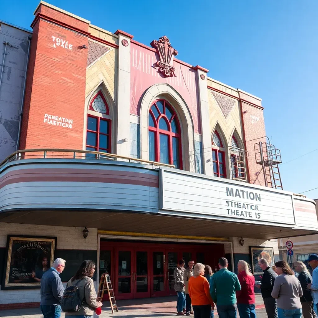 Construction at Trinity Repertory Company theater