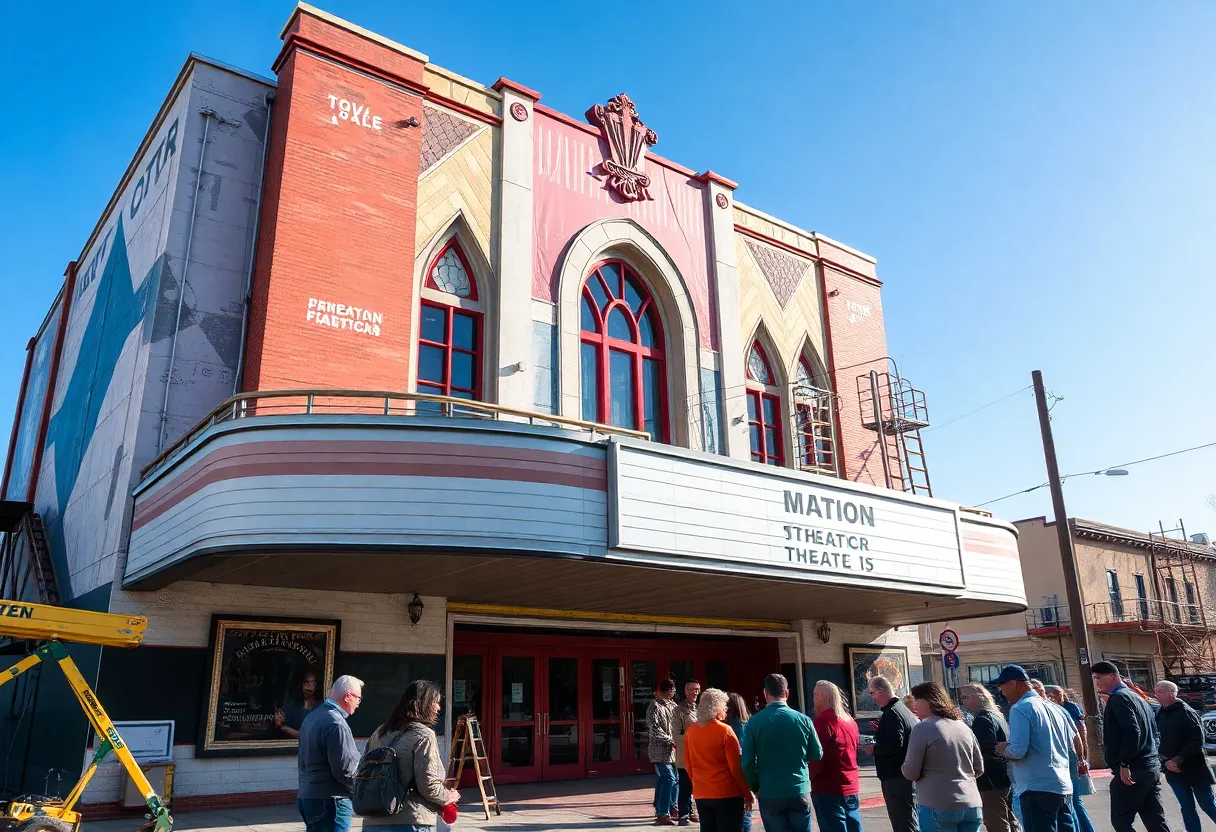 Construction at Trinity Repertory Company theater